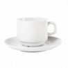 Tasse À Thé Empilable Blanche Whiteware 200 Ml Ø 80 Mm - Lot De 12 - Olympia - Fourniresto