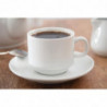 Stackable White Tea Cup Whiteware 200 ml Ø 80 mm - Set of 12 - Olympia - Fourniresto