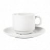 Stackable White Tea Cup Whiteware 200 ml Ø 80 mm - Set of 12 - Olympia - Fourniresto