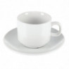 Stackable White Tea Cup Whiteware 200 ml Ø 80 mm - Set of 12 - Olympia - Fourniresto