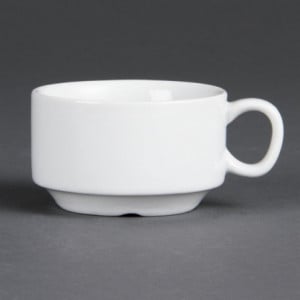 Tasse À Espresso Empilable Blanche 85 Ml Ø 80 Mm - Lot De 12 - Olympia - Fourniresto