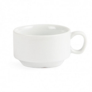 Stackable White Espresso Cup 85 Ml Ø 80 Mm - Set Of 12 - Olympia - Fourniresto