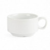 Stackable White Espresso Cup 85 Ml Ø 80 Mm - Set Of 12 - Olympia - Fourniresto