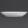 Stackable White Saucer for Espresso Cup 85 Ml - Set of 12 - Olympia - Fourniresto