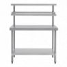 Large Stainless Steel Preparation Table With GN 1800 X 600 Mm Tray Support - Vogue - Fourniresto