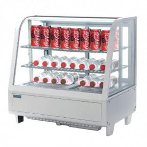 White Countertop Refrigerated Display - 2 Shelves - 100 L - Polar