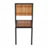Chaises en Acier et Acacia - Lot de 4 - Bolero - Fourniresto