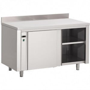 Stainless Steel Heated Cabinet with Backsplash - L 2000 x D 700mm - Gastro M