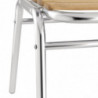 Ash and aluminum bistro chairs - Set of 4 - Bolero - Fourniresto