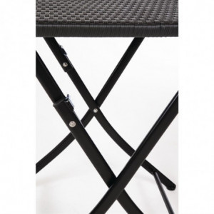 Kvadrātiska saliekama rotanga galds - 600mm - Bolero - Fourniresto