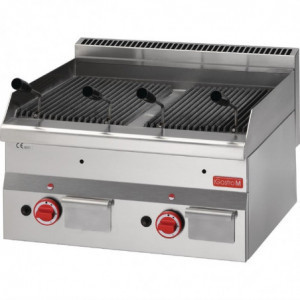 Grilēšana ar gāzi uz lavakmens P 600mm - Gastro M