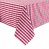 Nappe kvadrātveida ar sarkaniem rūtiņiem no poliestera 1780 x 1780mm - Mitre Essentials - Fourniresto