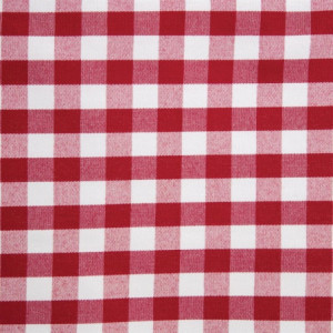 Nappe kvadrātveida ar sarkaniem rūtiņiem no poliestera 1780 x 1780mm - Mitre Essentials - Fourniresto