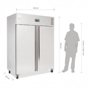 Negatīva ledusskapis ar divām durvīm - 1300 L - Polar - Fourniresto