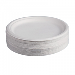 Apaļas šķīvji no bagases - 26,1 cm - Komplektā 50 - FourniResto