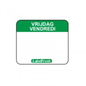 Trauksmes marķējums FreshEasy - Piektdiena - 30 x 25 mm - 1000 gabalu komplekts - LabelFresh