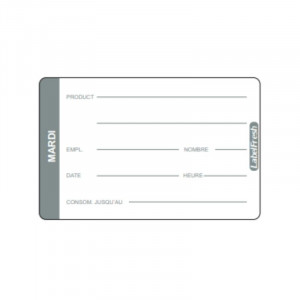 Trauksmes marķējums LabelFresh Pro - Otrdiena - 70 x 45 mm - 500 gab. - LabelFresh