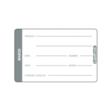Trauksmes marķējums LabelFresh Pro - Otrdiena - 70 x 45 mm - 500 gab. - LabelFresh