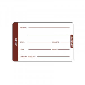 Trauksmes marķējums LabelFresh Pro - Ceturtdiena - 70 x 45 mm - 500 gab. - LabelFresh