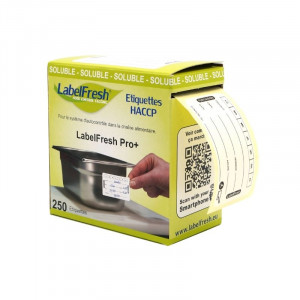 Etiķete izsekojamībai LabelFresh Soluble Pro - Otrdiena - 60 x 30 mm - Partija 250 - LabelFresh