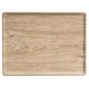 Taisnstūrveida laminēta melamīna paplāte - 280 x 200 mm - Gaišs ozols - Komplektā 20 gab.