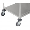 Chariot Inox 2 plaukstas Dynasteel - Profesionāls restorāns. Izturīgs, viegli pārvietojams un stiprs.