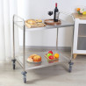 Chariot Inox 2 plaukstas Dynasteel - Profesionāls restorāns. Izturīgs, viegli pārvietojams un stiprs.