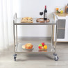 Chariot Inox 2 plaukstas Dynasteel - Profesionāls restorāns. Izturīgs, viegli pārvietojams un stiprs.