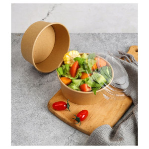 Kraft salātu bļoda - 750 ml - 300 gabalu komplekts - Dynasteel
