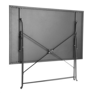 Saliekama terases galds melns - 1100 x 700 mm - Bolero
