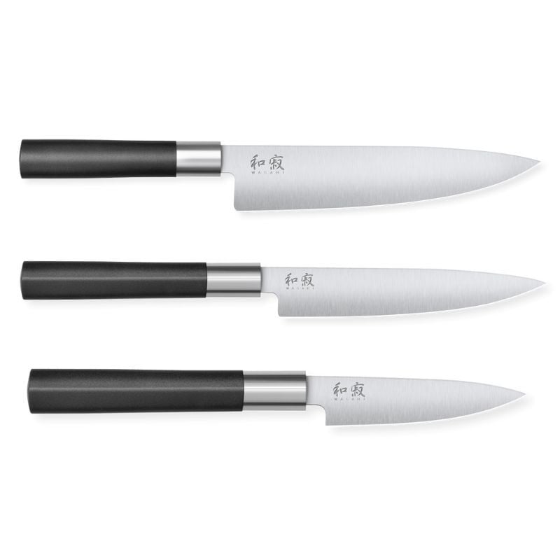 Set de 3 Couteaux Wasabi Black - Découpe professionnelleCouteaux Kai Wasabi Black - Précision japonaise Set de 3 Couteaux Wasabi Black - Découpe professionnelleCouteaux Kai Wasabi Black - Précision japonaise