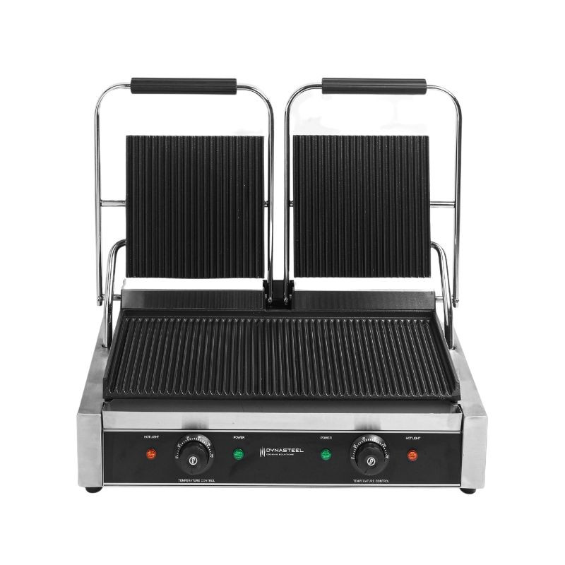Grill Panini Double - Rievotas plāksnes - Atjaunots Grill Panini Double - Rievotas plāksnes - Atjaunots