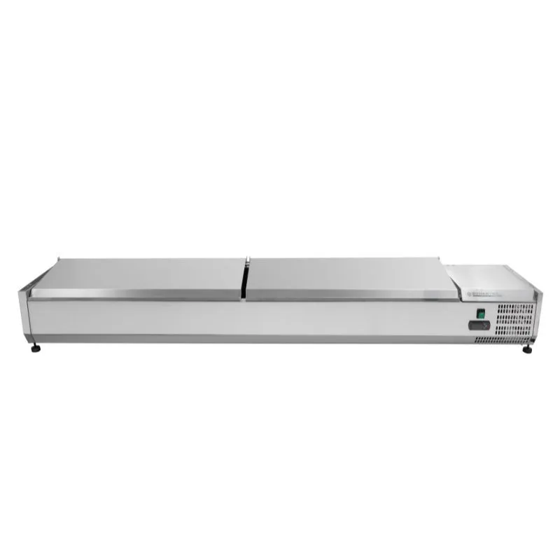 Saladette Atdzesēta uzstādīšanai Nerūsējošā tērauda vāks - 9 x GN 1/3
