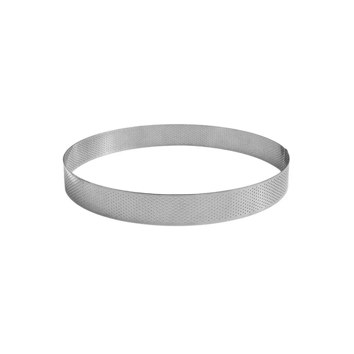 Perforēts nerūsējošā tērauda tartes aplis - ⌀ 240 mm - H 35 mm