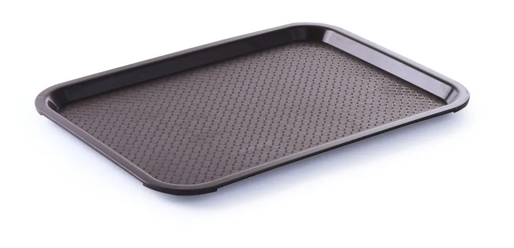 Ātrās ēdināšanas restorāna taisnstūra plāksne - lielais modelis 450 x 350 mm - brūna
