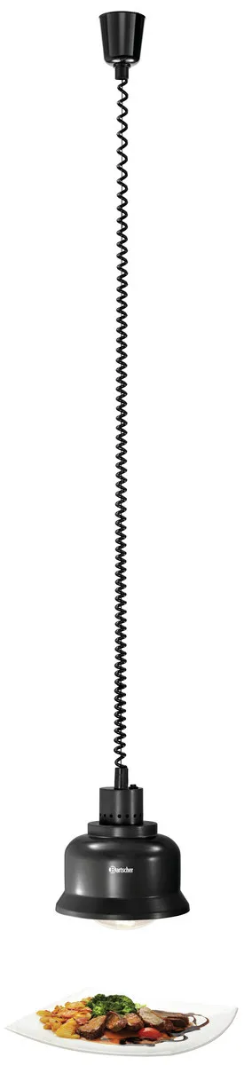 Infrasarkanā sildītāja lampa melna