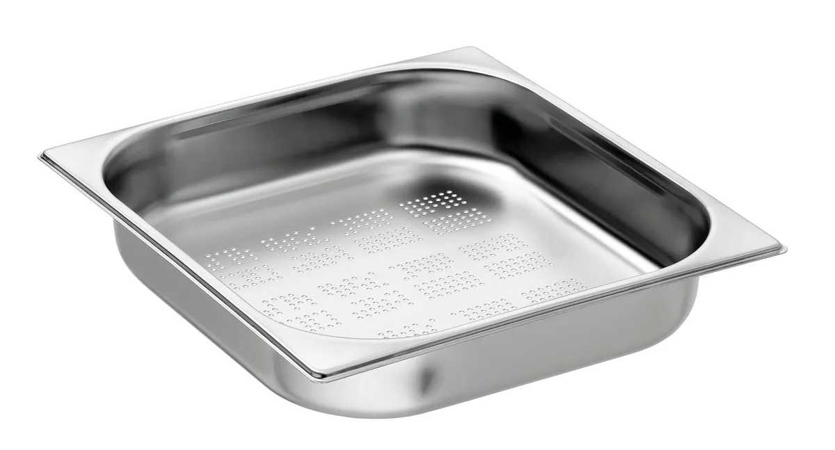 Perforēts Gastronorm Trauks GN 2/3 no Nerūsējošā Tērauda - Dziļums 65 mm - 5,5 L