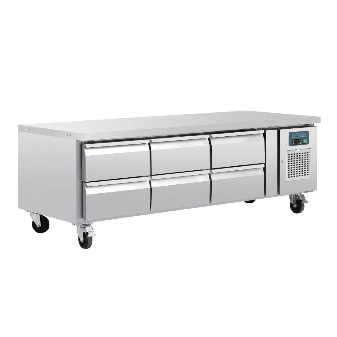 Pozitīvās saldēšanas apakšdaļas GN 1/1 sērija U - 6 kastes - 317 L