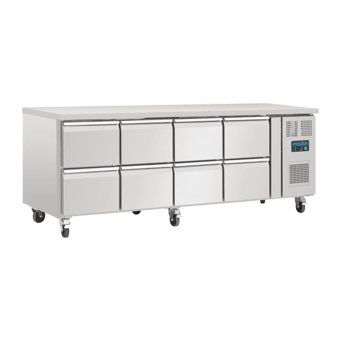 Ventilēts Dzesējamais Galds Gn 1/1 ar 8 Atvilktnēm Sērija U - 616 L