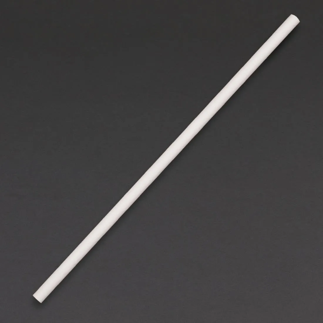 Baltas kompostējamās papīra salmiņas - garums 210 mm - 250 gabali.