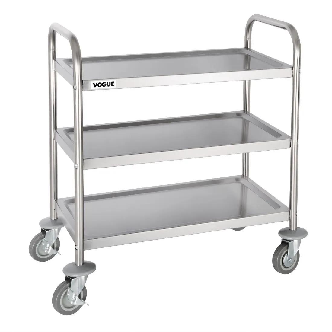 Nerūsējošā tērauda ratiņi - 3 līmeņi - L 710 X P 405 mm - 128 kg