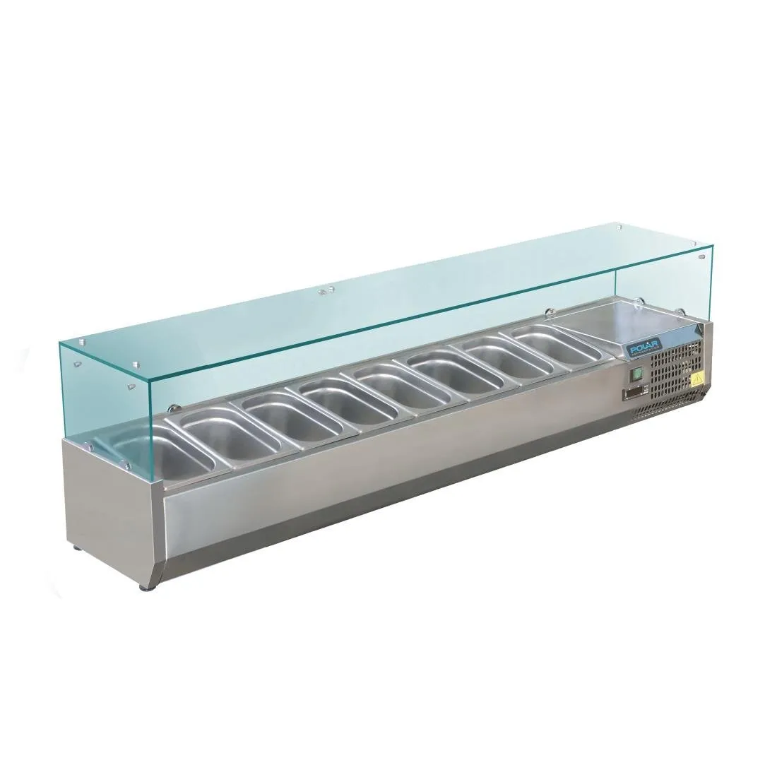 Refrigerētais vitrīns ar sastāvdaļām - 8 GN 1/3 kastītes