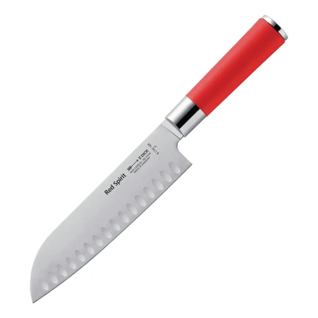 Santoku alveolēts nazis Red Spirit - 180mm