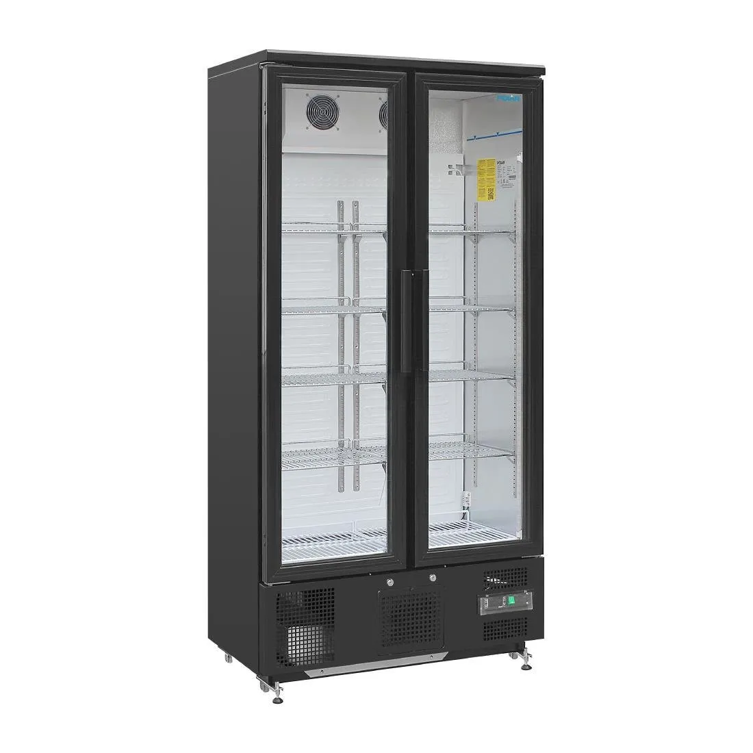 Aizmugurējās bāra ledusskapis - 2 stikla durvis - 490 L