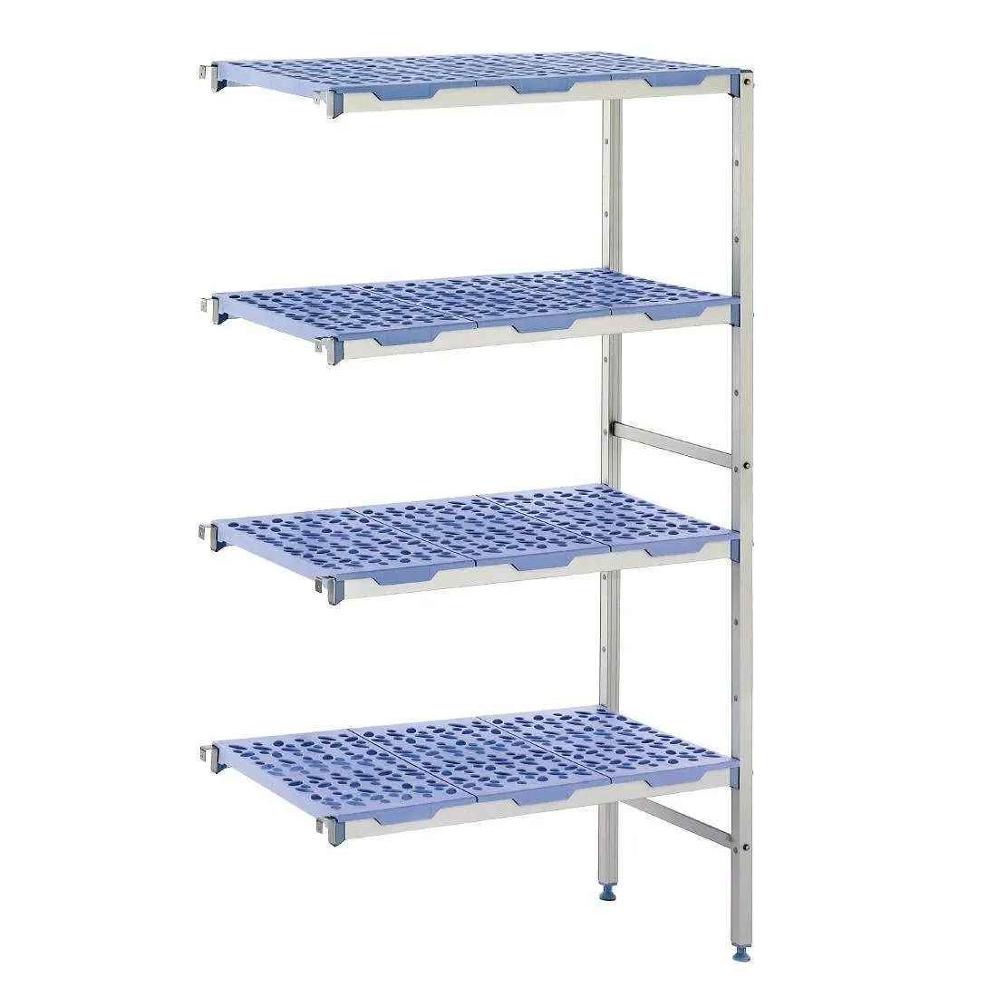 Modulāra stūra plauktu sistēma 4 līmeņos - G 649 x D 400 mm