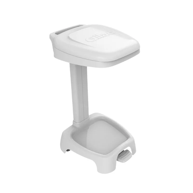 Atbalsts atkritumu maisam ar baltu vāku - 120 L