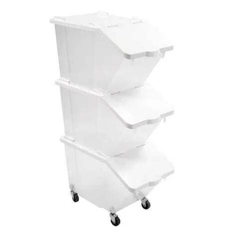 Komplekts ar 3 sastāvdaļu konteineriem 30L + vāki + 4 riteņi