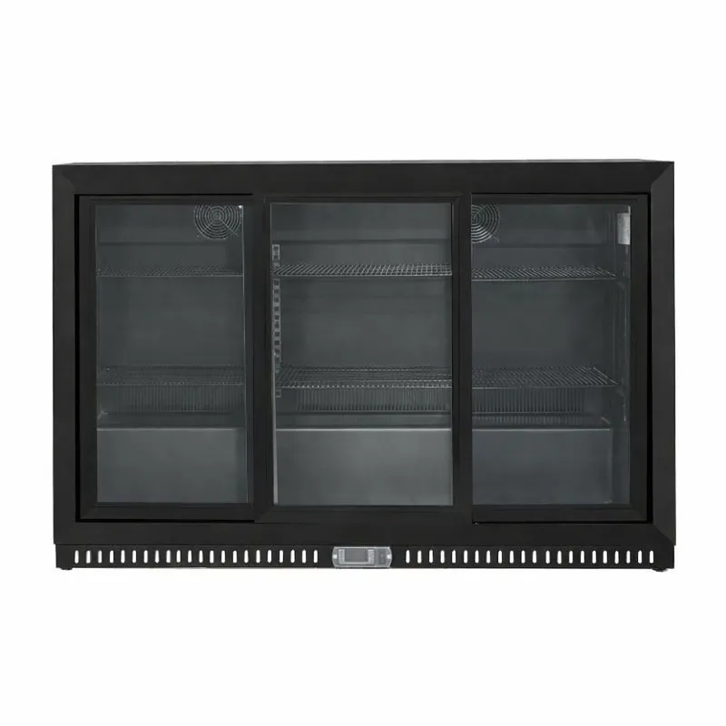 Aizmugurējais bārs ar dzesēšanu Skinplate - 3 bīdāmās stikla durvis - 328 L - Atjaunots
