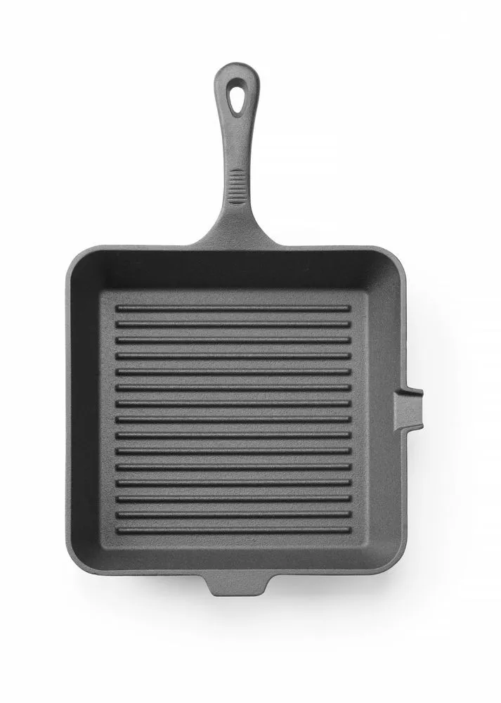 Čuguna kvadrātveida grila panna - 250 x 250 mm