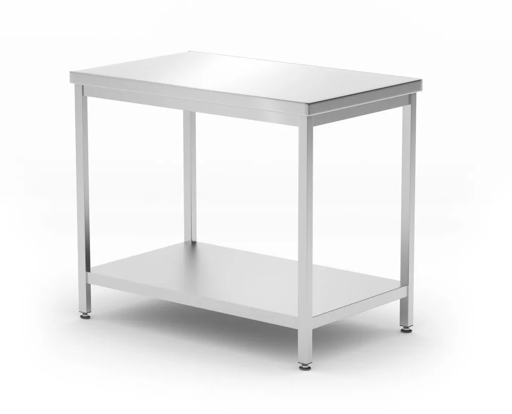 Centrālais galds Profi Line ar plauktu - L 1000 x P 600 mm